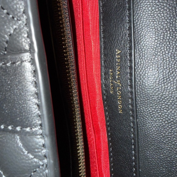 Aspinal of London Black quilted Lottie bag - Picture 8 of 9